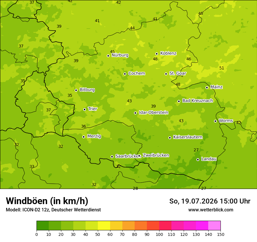 Maximale Windböen