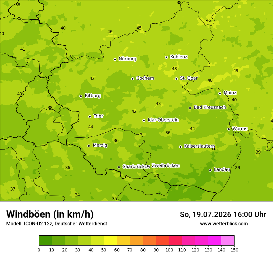 Maximale Windböen