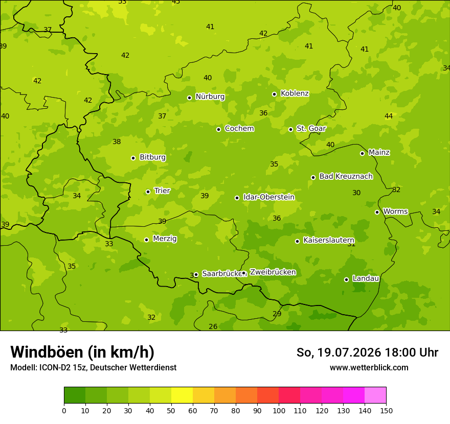 Maximale Windböen