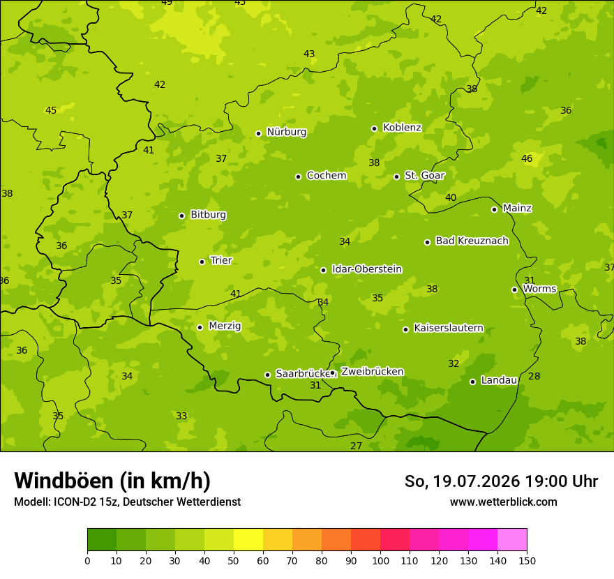 Maximale Windböen