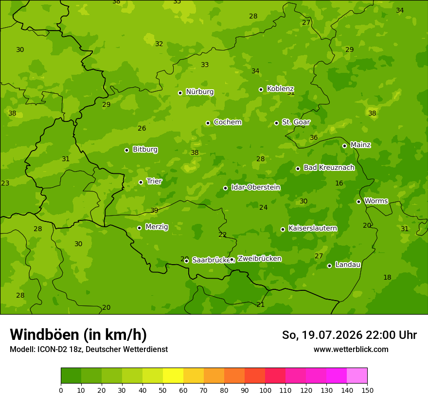 Maximale Windböen