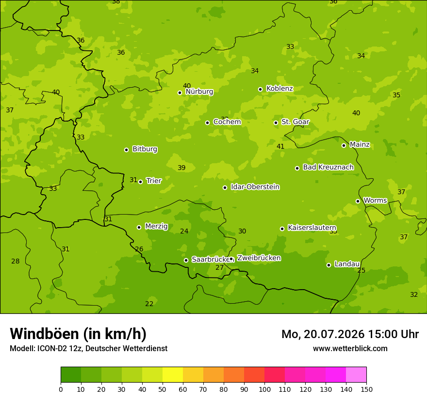 Maximale Windböen