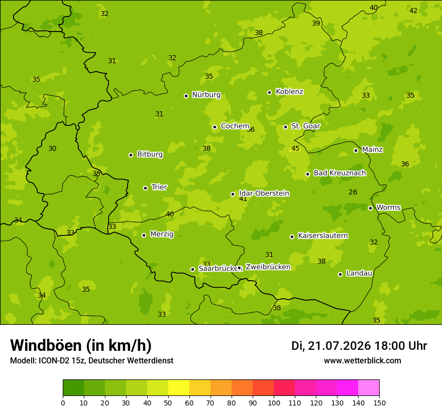 Maximale Windböen