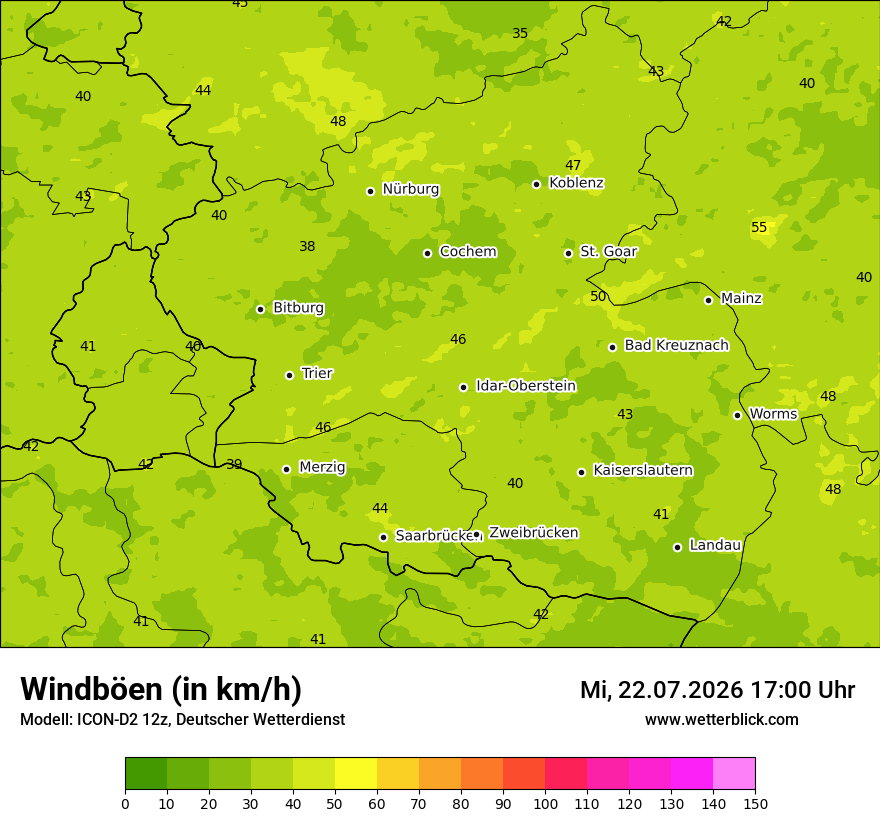 Maximale Windböen