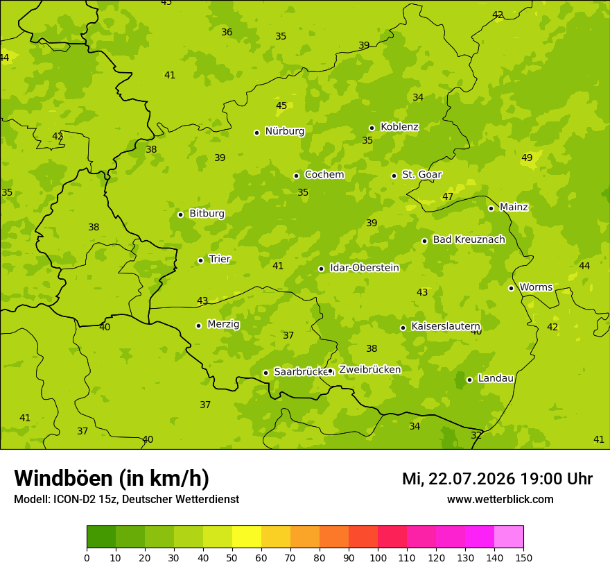 Maximale Windböen