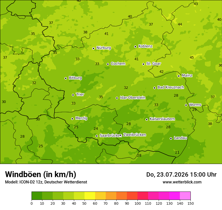 Maximale Windböen