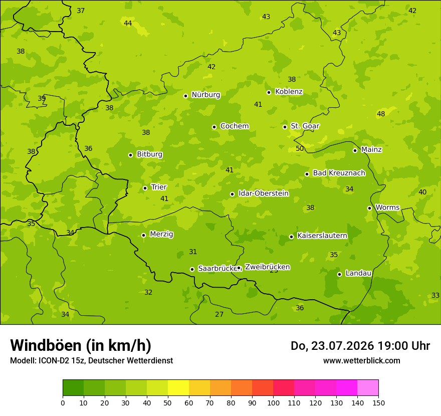 Maximale Windböen