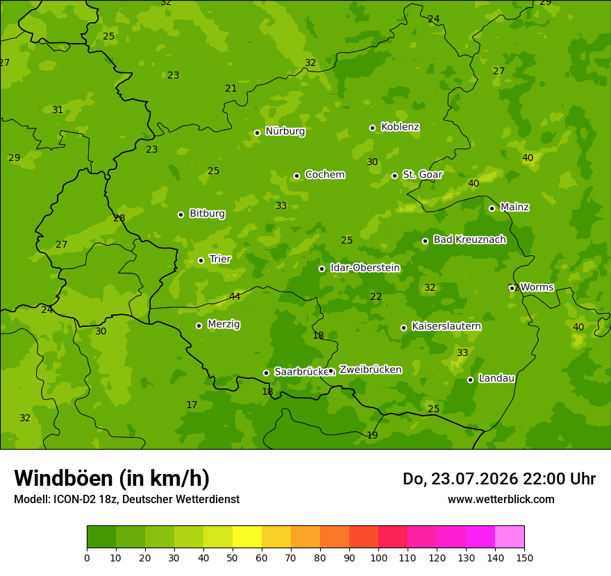 Maximale Windböen