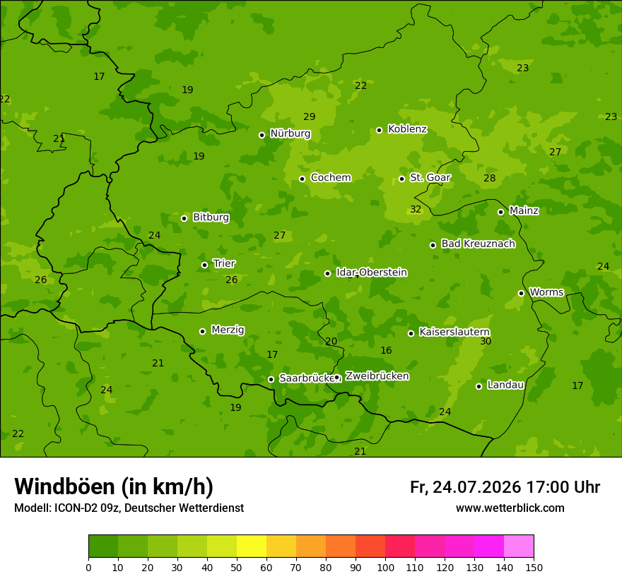 Maximale Windböen