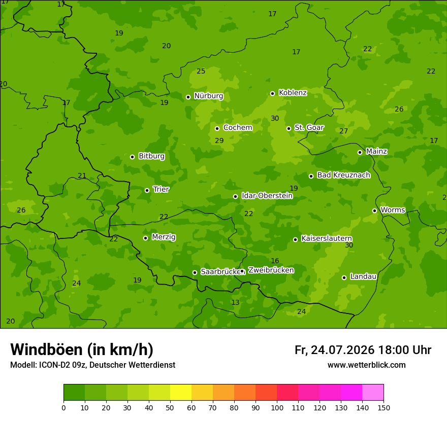 Maximale Windböen