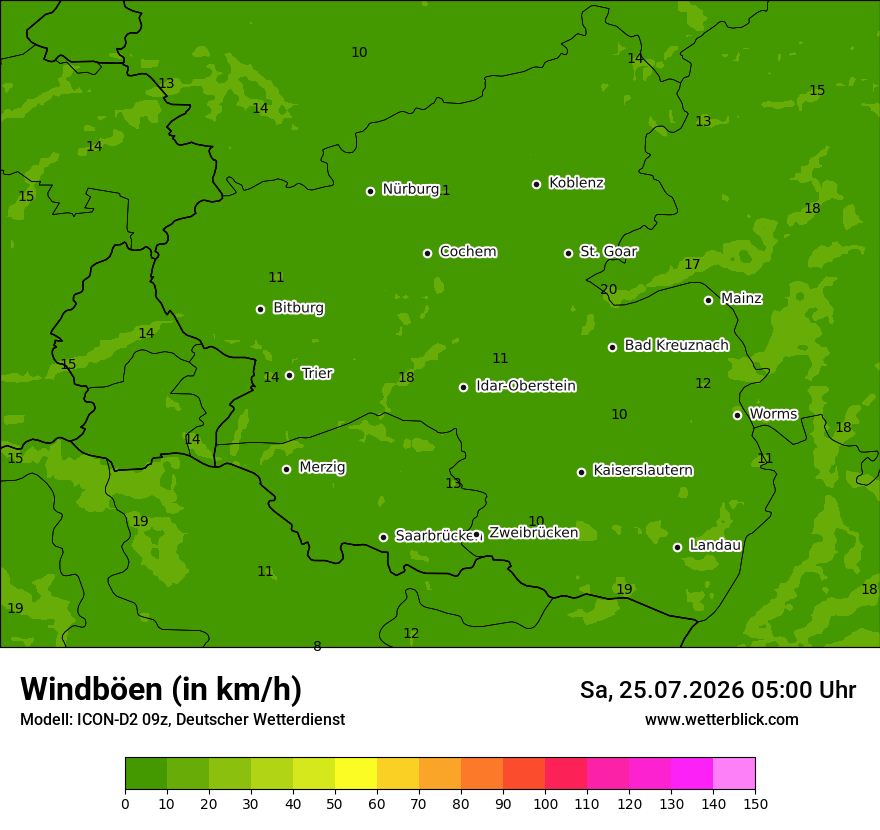 Maximale Windböen