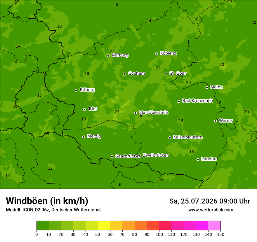 Maximale Windböen