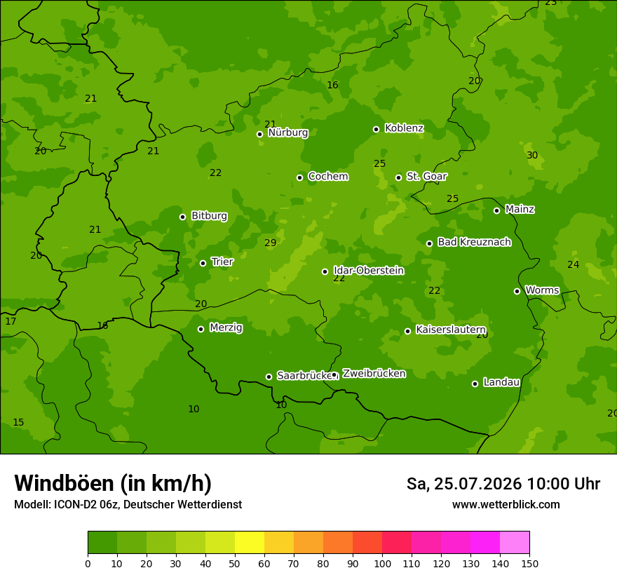 Maximale Windböen