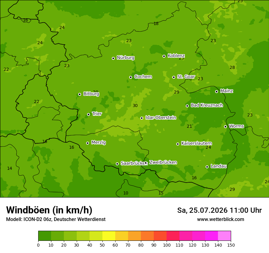Maximale Windböen