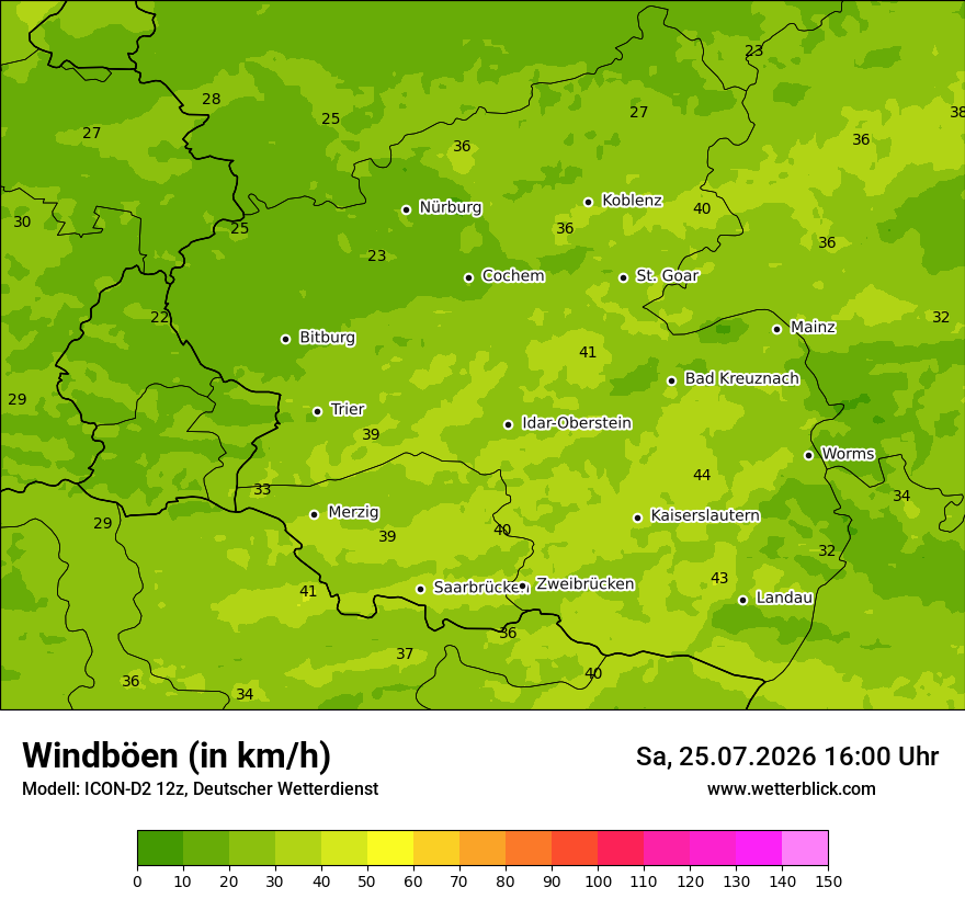 Maximale Windböen