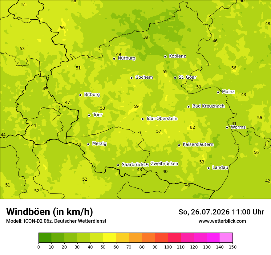 Maximale Windböen