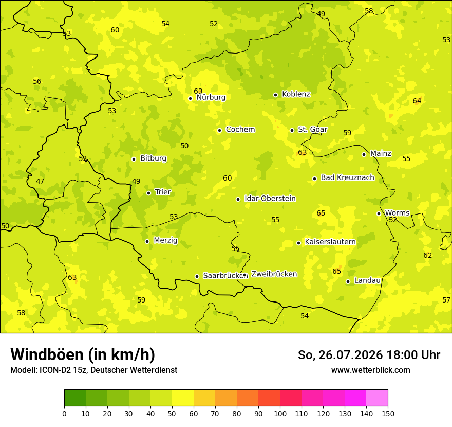 Maximale Windböen