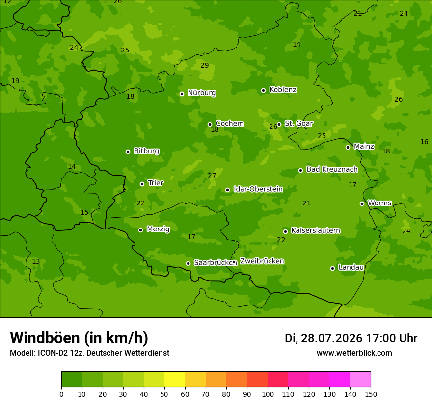 Maximale Windböen