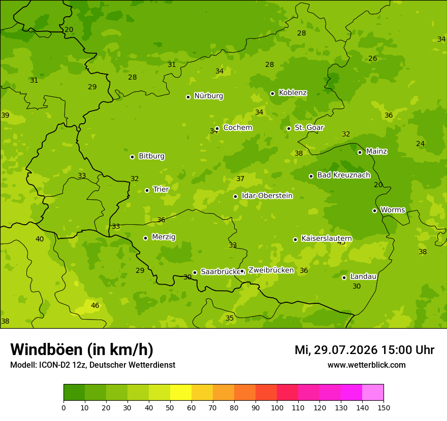 Maximale Windböen