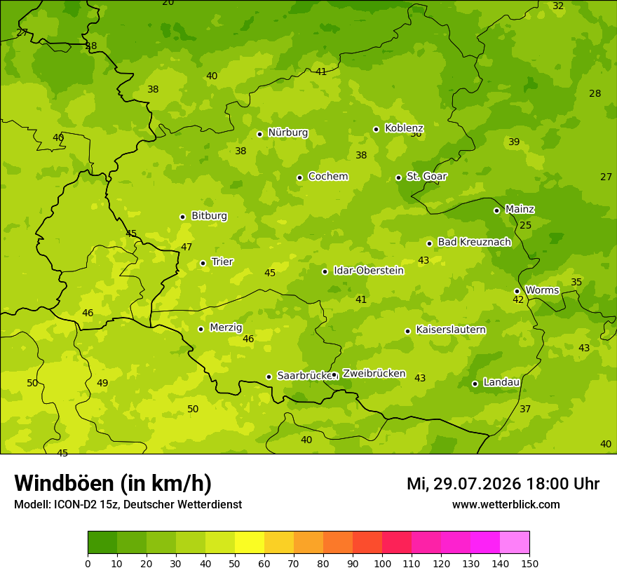 Maximale Windböen