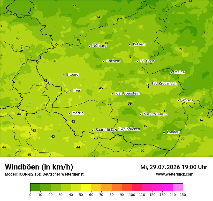 Maximale Windböen