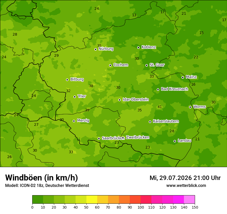 Maximale Windböen