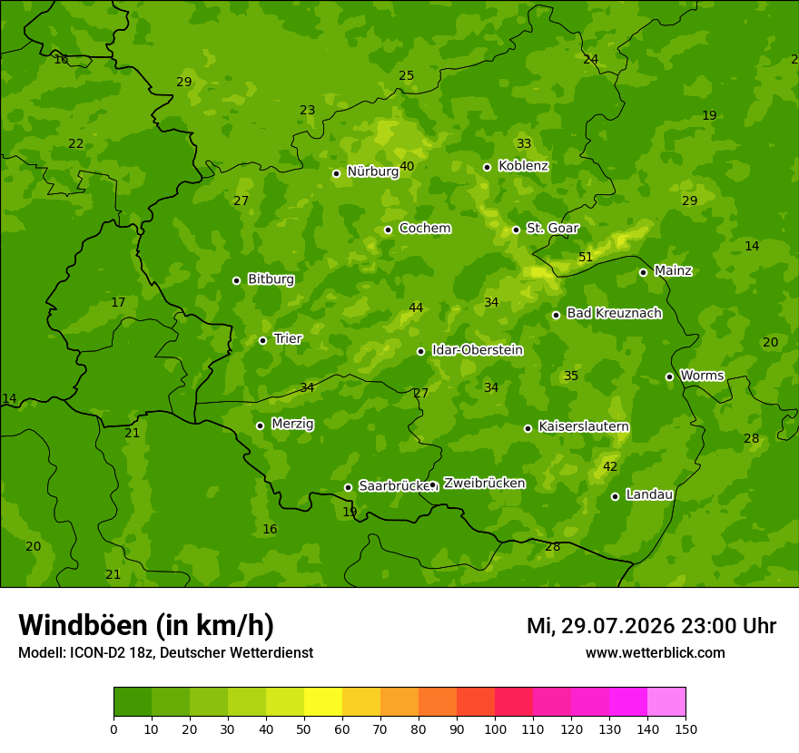 Maximale Windböen