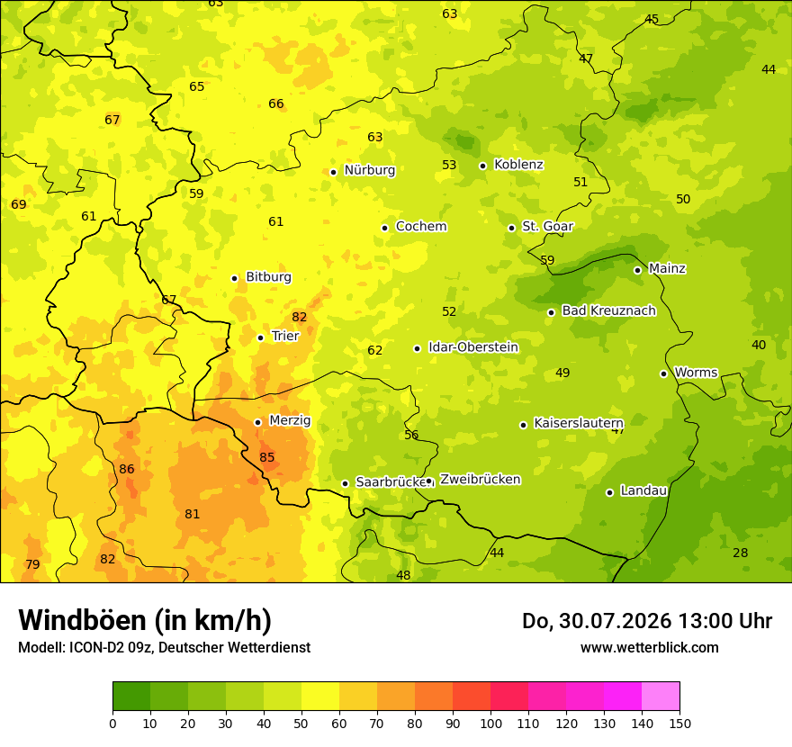 Maximale Windböen