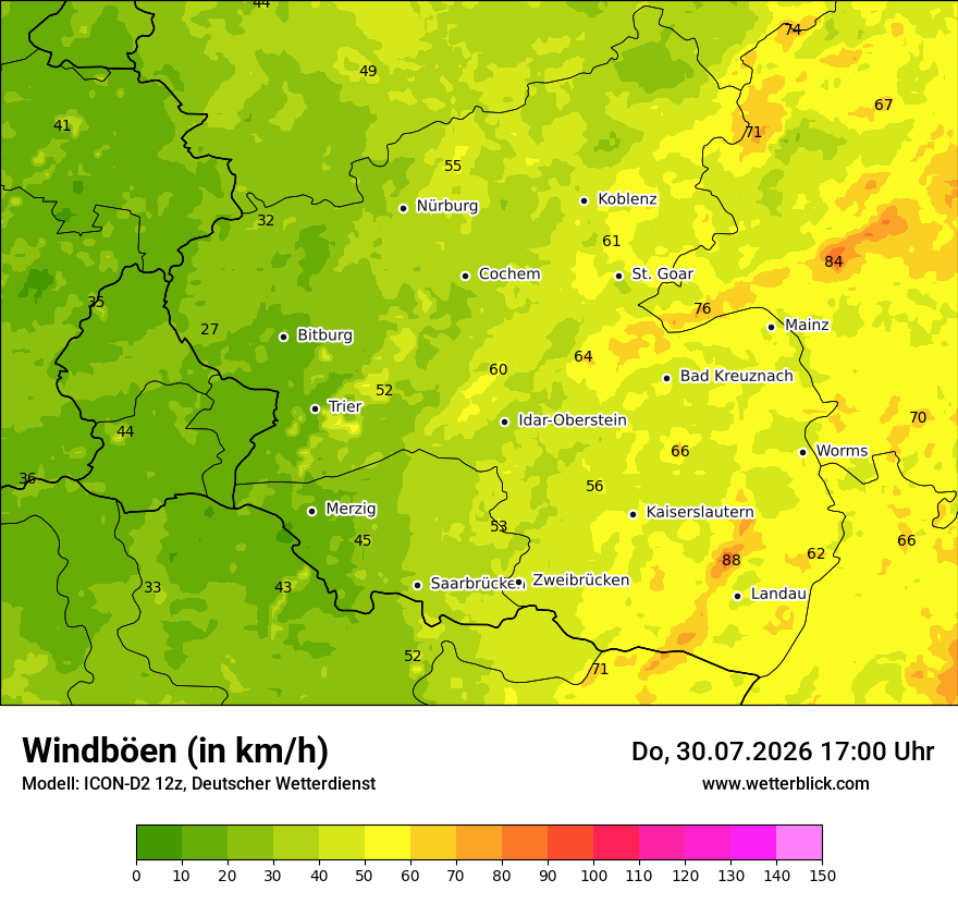 Maximale Windböen