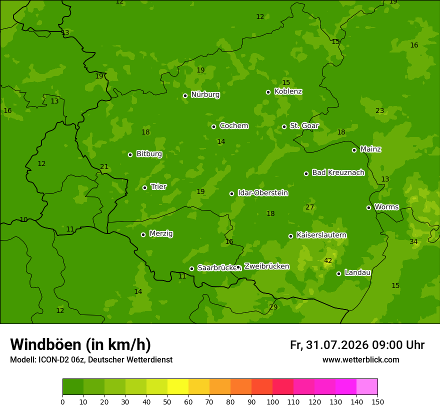 Maximale Windböen