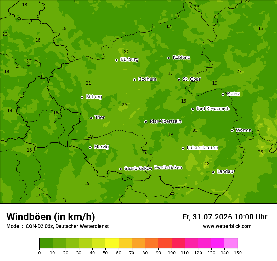 Maximale Windböen