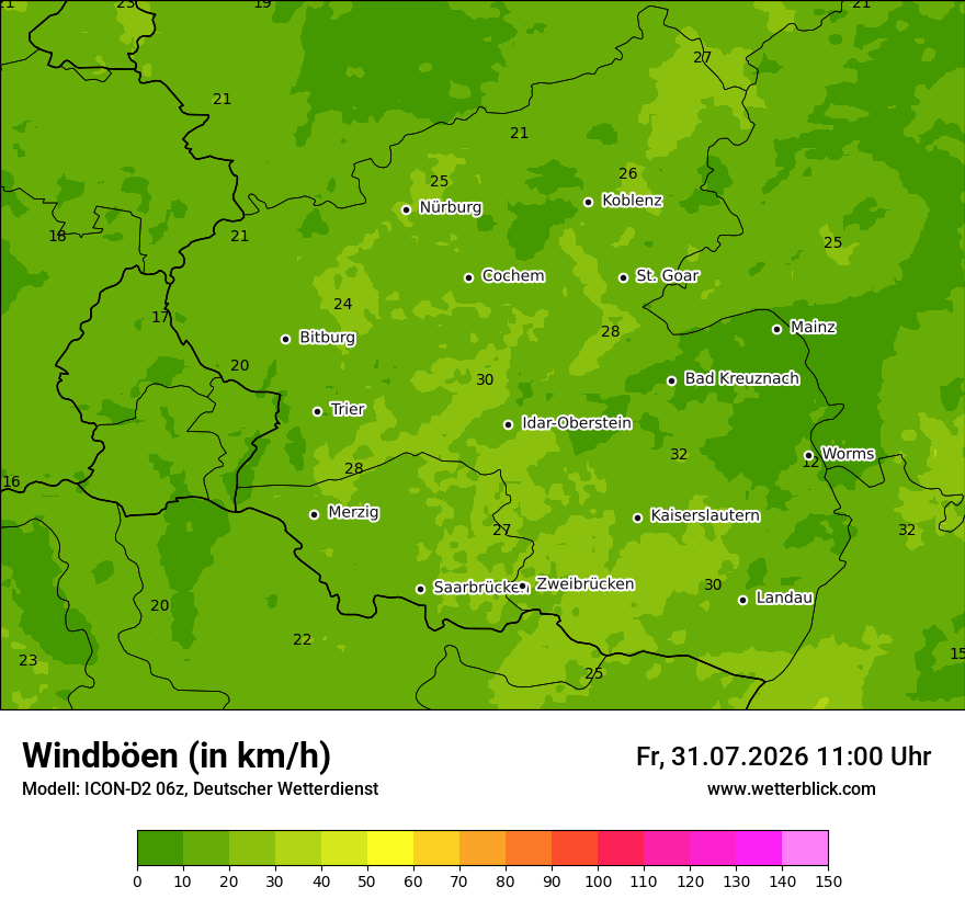 Maximale Windböen