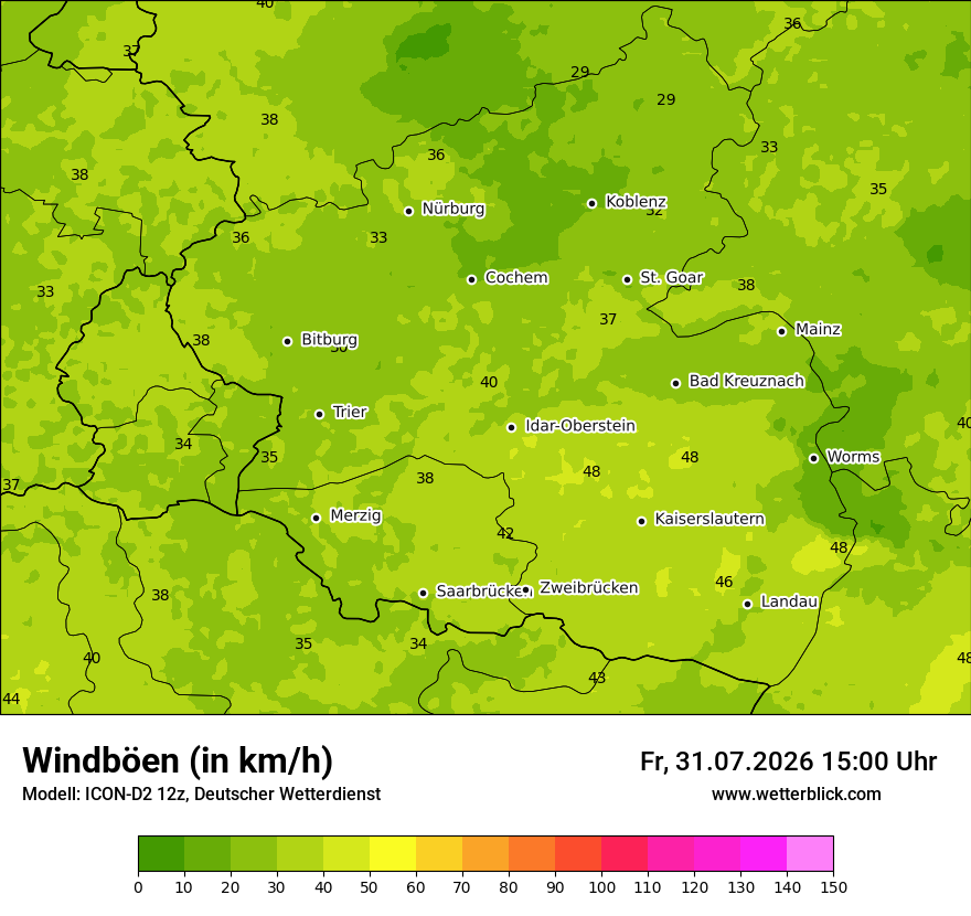 Maximale Windböen