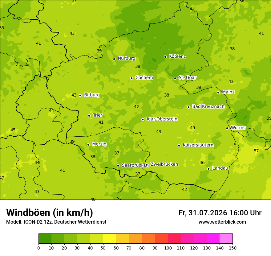 Maximale Windböen
