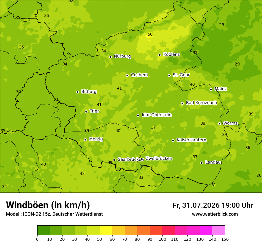 Maximale Windböen
