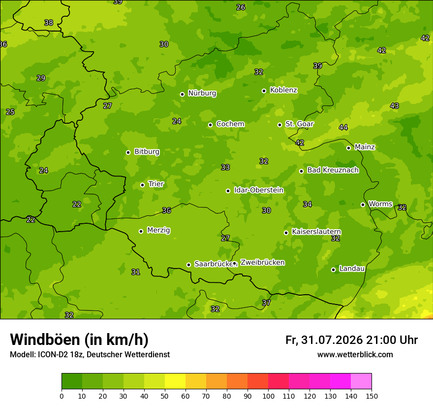 Maximale Windböen