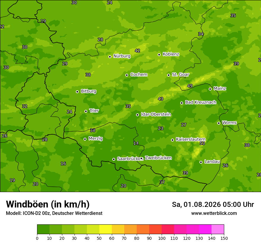 Maximale Windböen