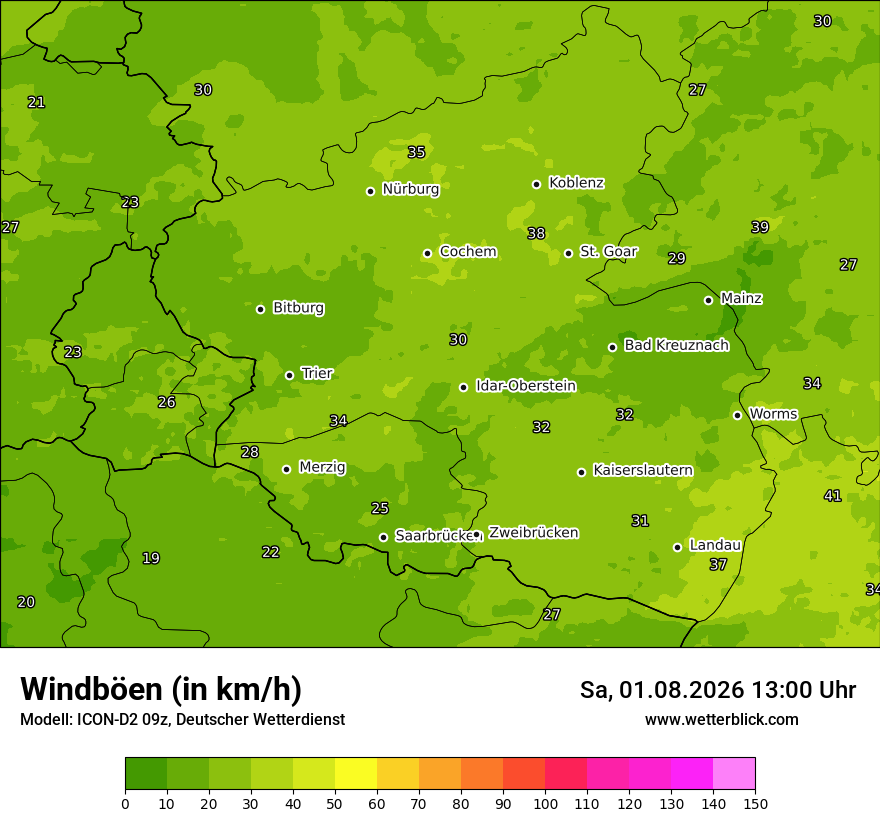 Maximale Windböen