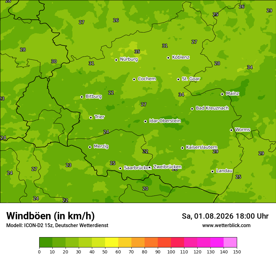 Maximale Windböen