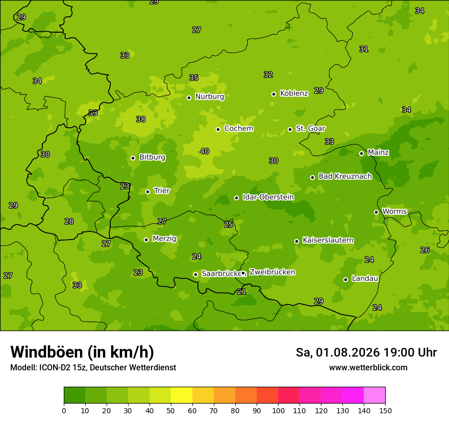 Maximale Windböen