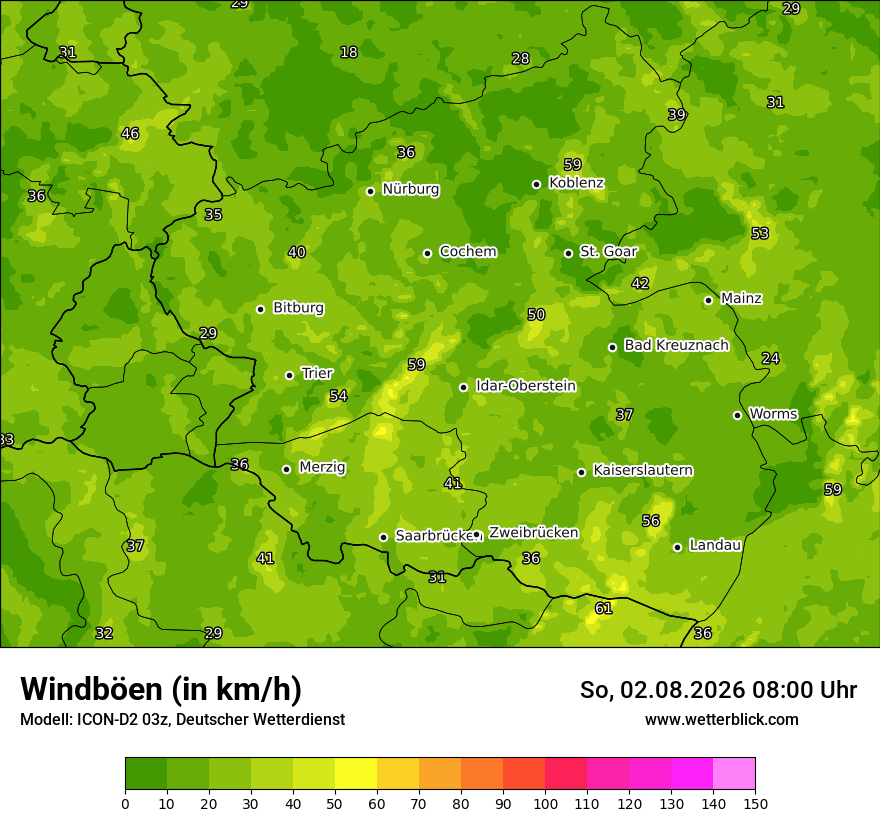 Maximale Windböen