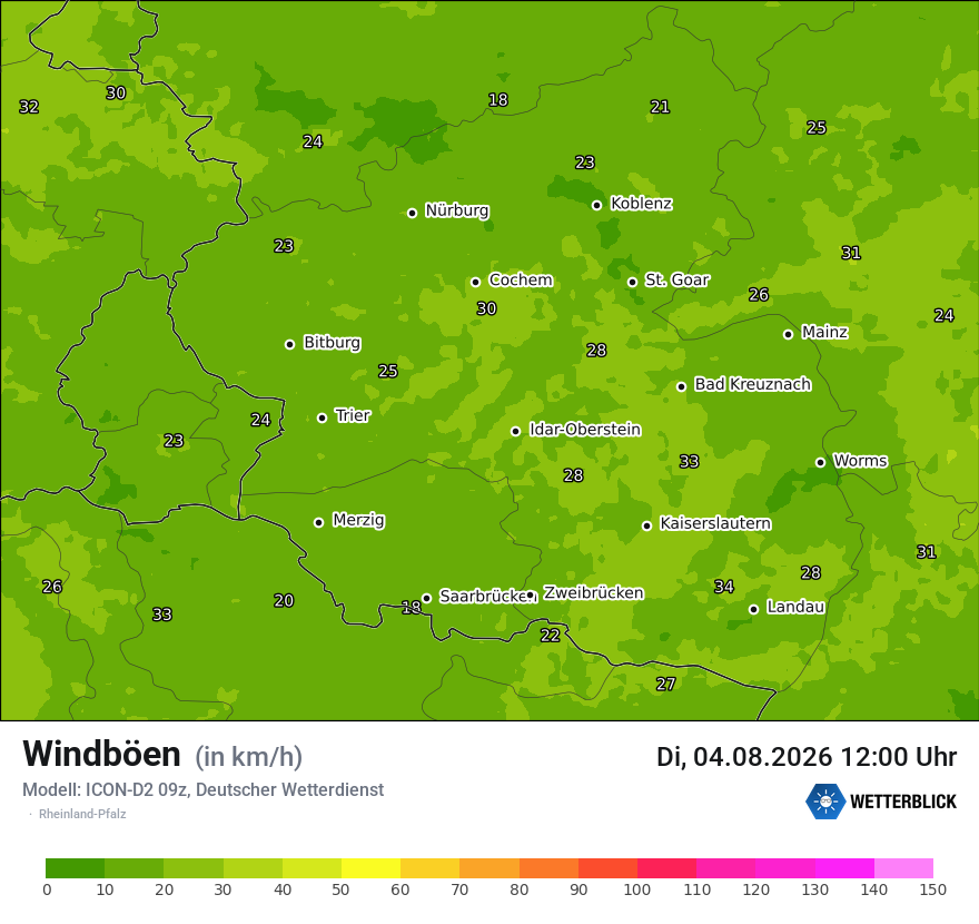 Maximale Windböen