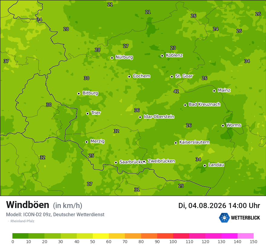 Maximale Windböen