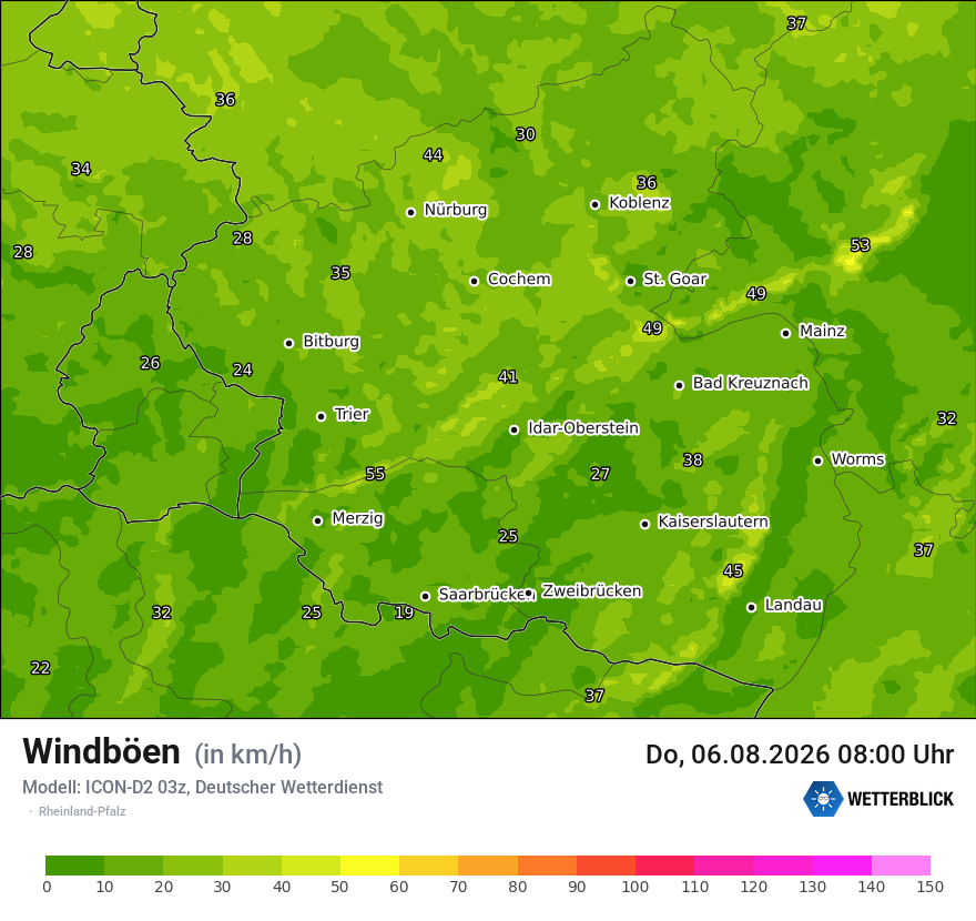Maximale Windböen