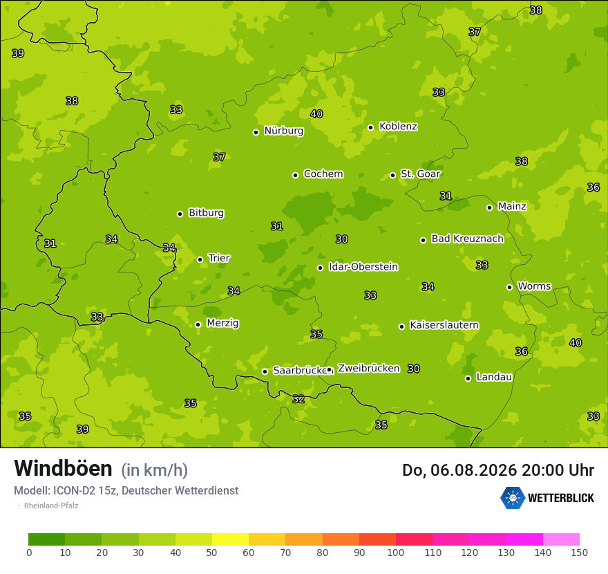 Maximale Windböen