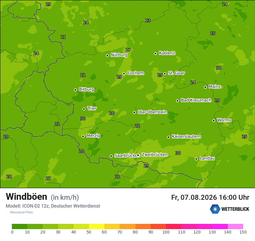 Maximale Windböen
