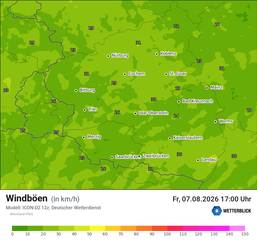 Maximale Windböen