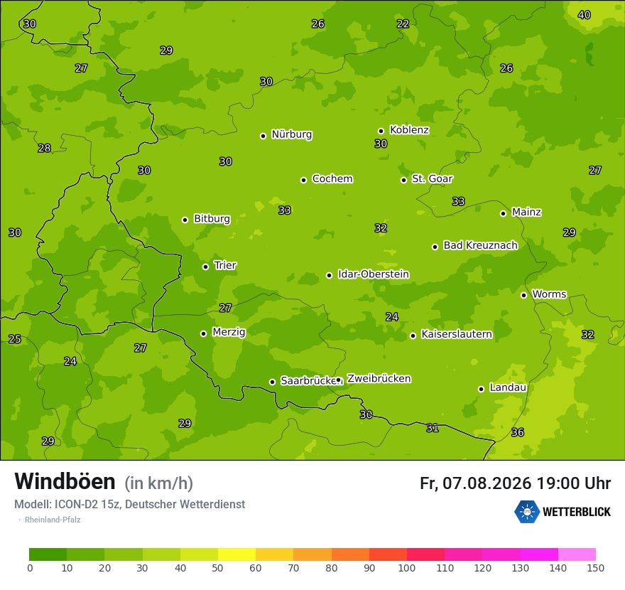 Maximale Windböen