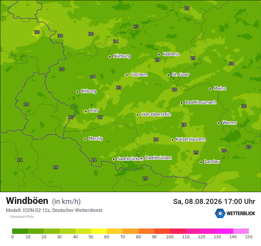 Maximale Windböen