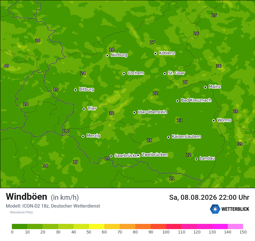 Maximale Windböen